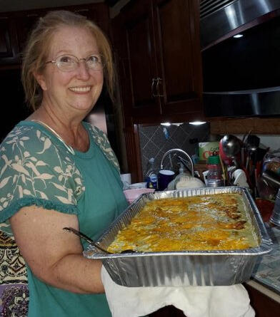 Yummy food is shared.